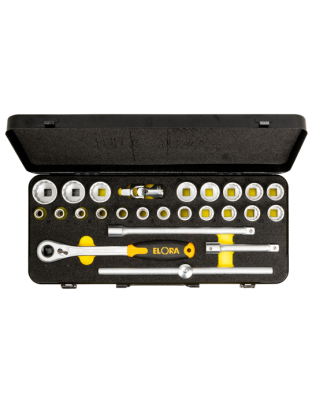 ELORA 770OKLMU BOX SOCKET SET (MM) 1/2&quot; DR JUBI SPEZIAL